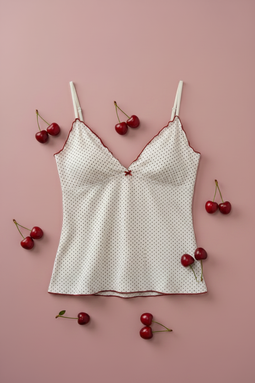 Cherry Kiss Polka Cami