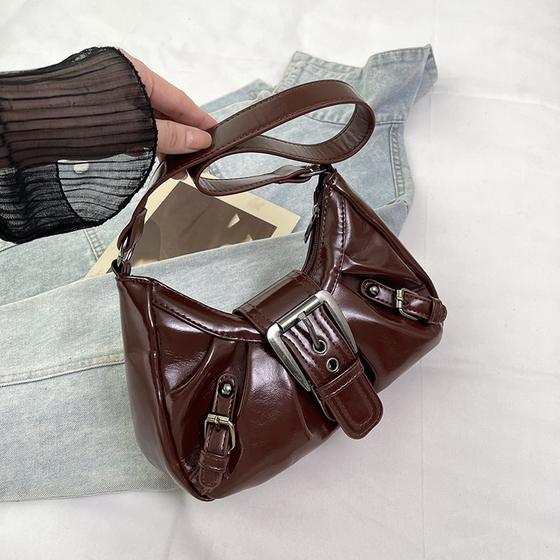 Cherry Noir Mini Hobo Shoulder Bag
