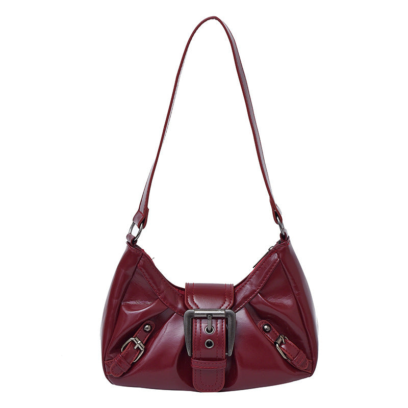 Cherry Noir Mini Hobo Shoulder Bag