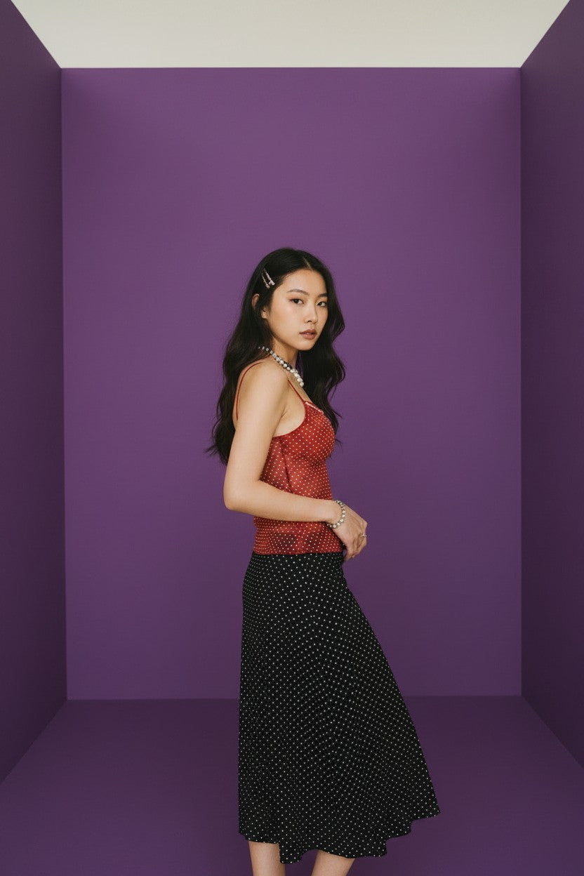 Cherry Kiss Polka Cami