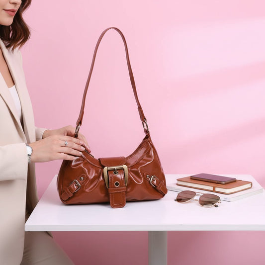 Cherry Noir Mini Hobo Shoulder Bag