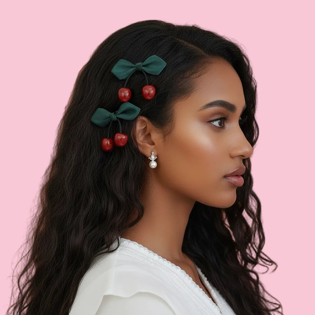 Cherry Mini Duckbill Hairclips