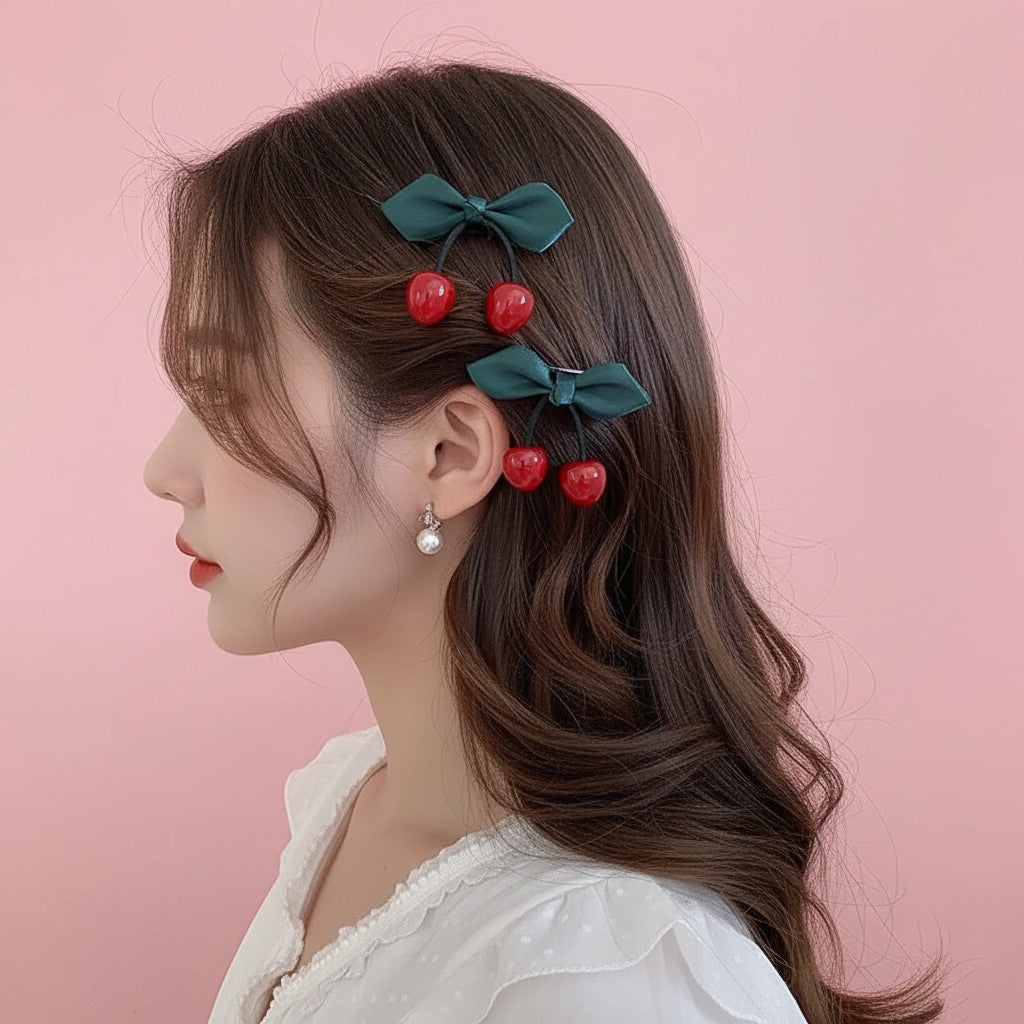 Cherry Mini Duckbill Hairclips