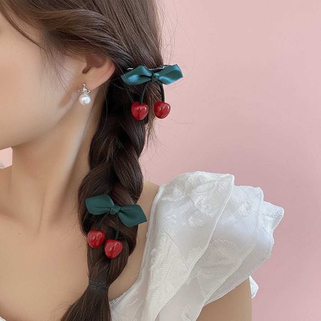Cherry Mini Duckbill Hairclips