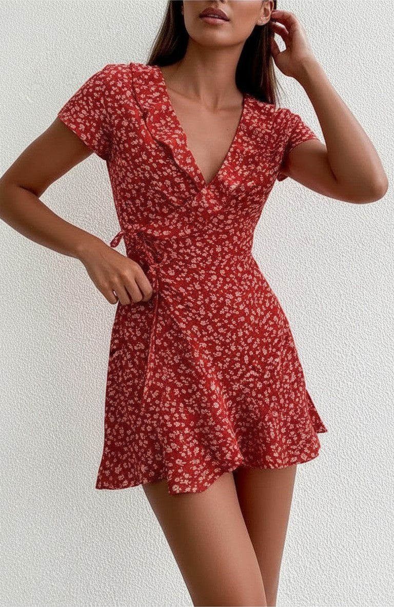 Cherry Bloom Mini Dress