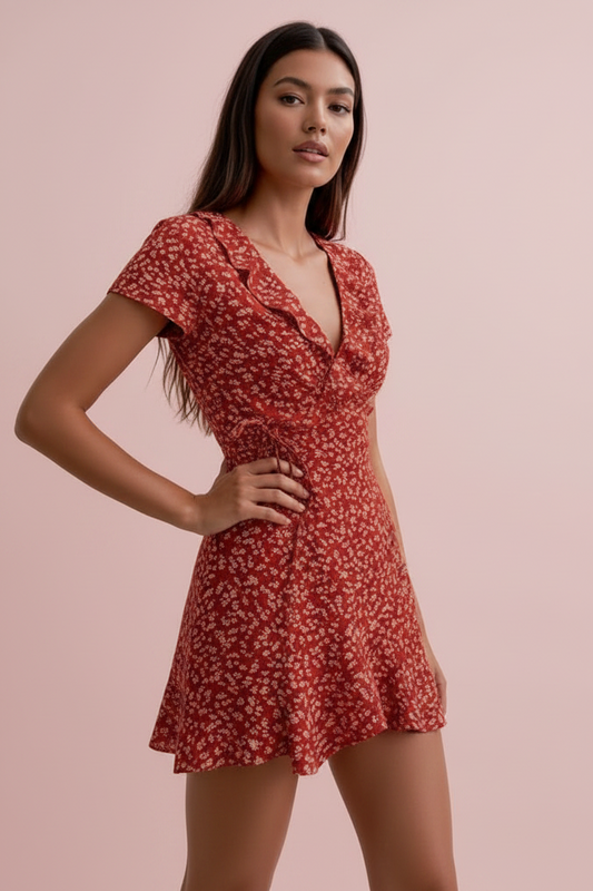 Cherry Bloom Mini Dress