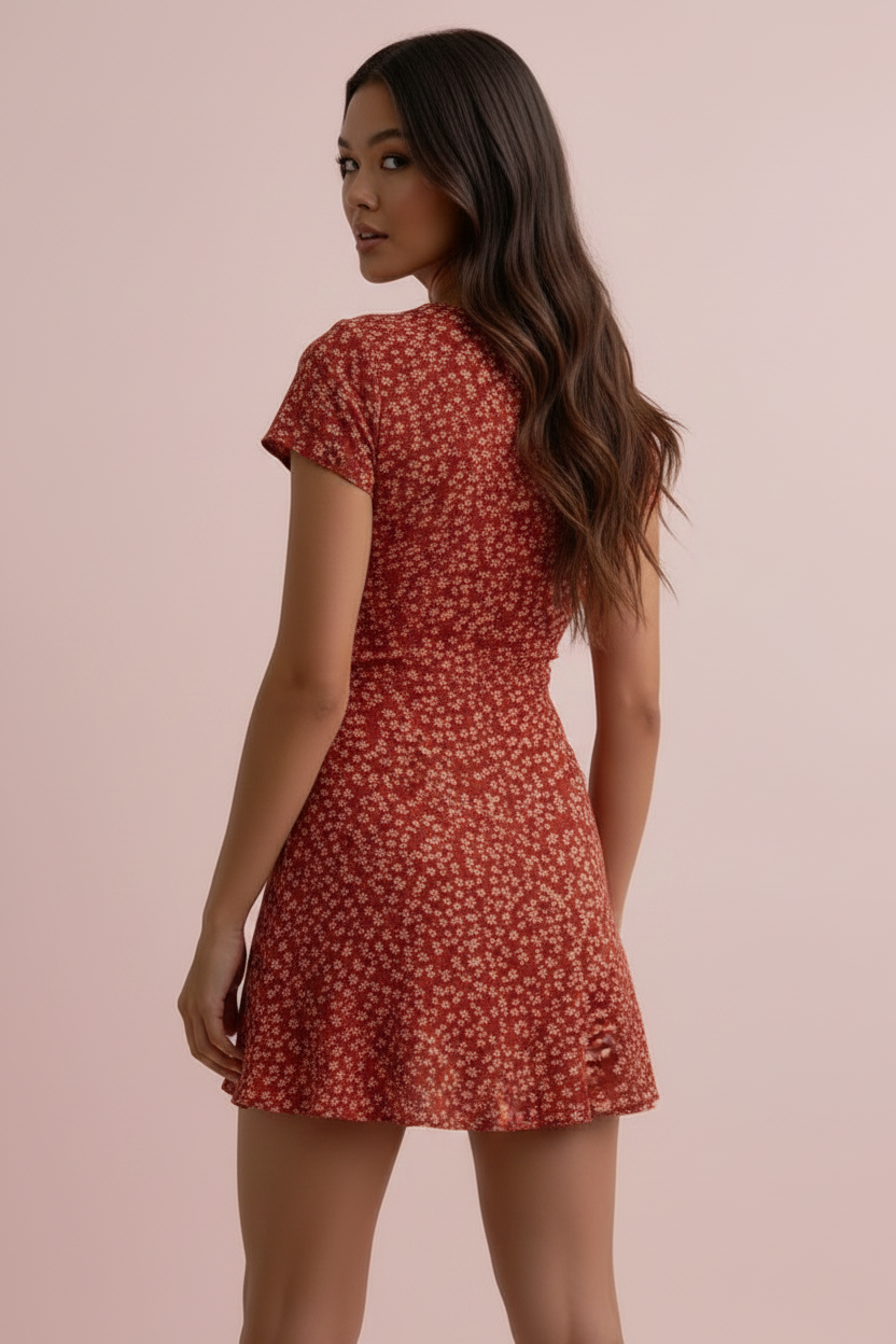 Cherry Bloom Mini Dress