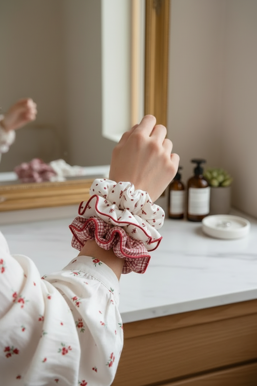 Cherry Girl Scrunchie