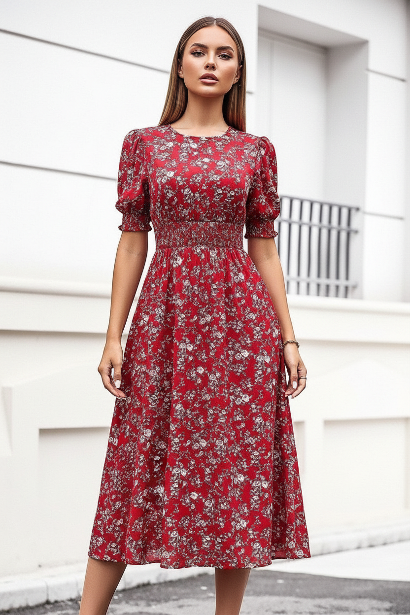 Cherry Meadow Tea Dress