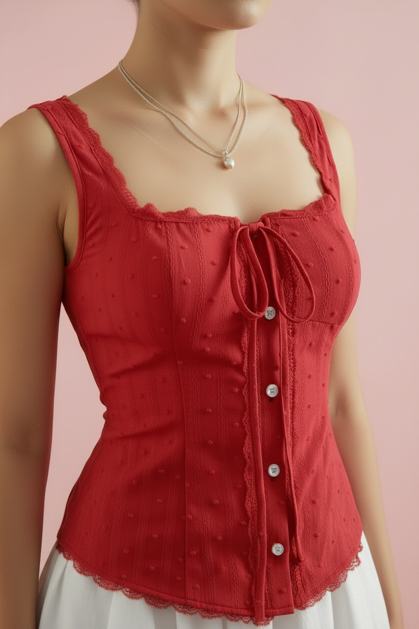 Cherry Darling Corset Tank
