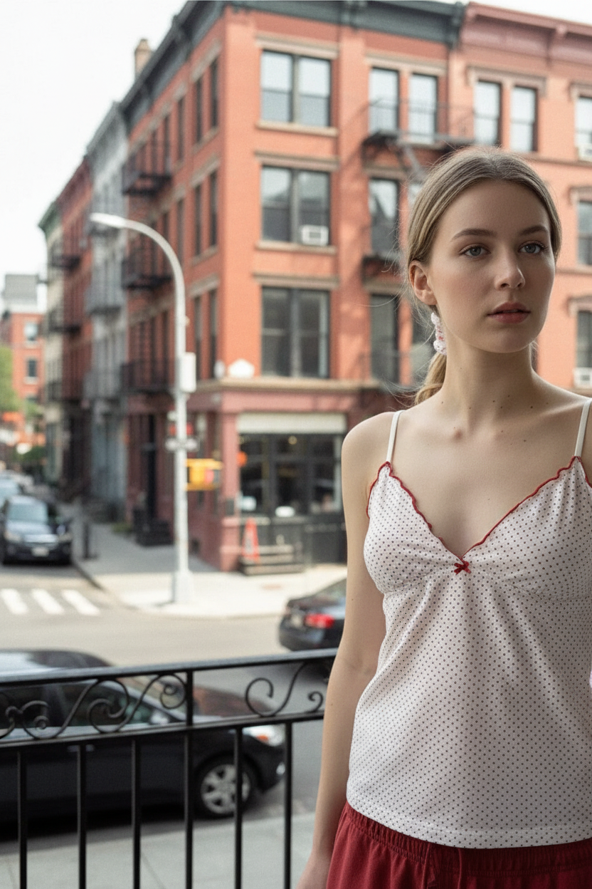 Cherry Kiss Polka Cami