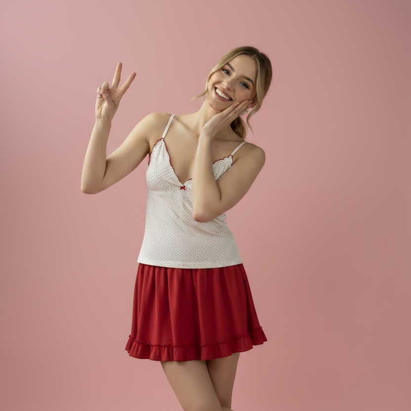 Cherry Kiss Polka Cami